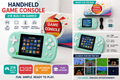 Portable Handheld Game Console – 218 Built-In Games – Mint Green