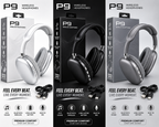P9 Wireless Bluetooth Over-Ear Headphones – Hi-Fi Sound & Built-In Mic