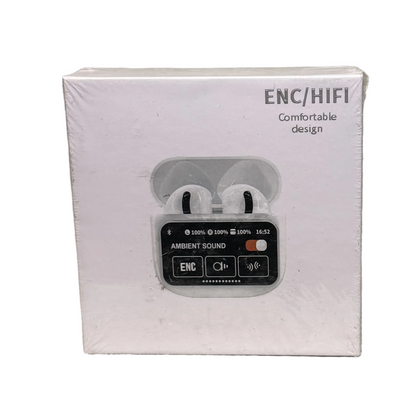 ENC HiFi Wireless Earbuds with Smart Display Charging Case