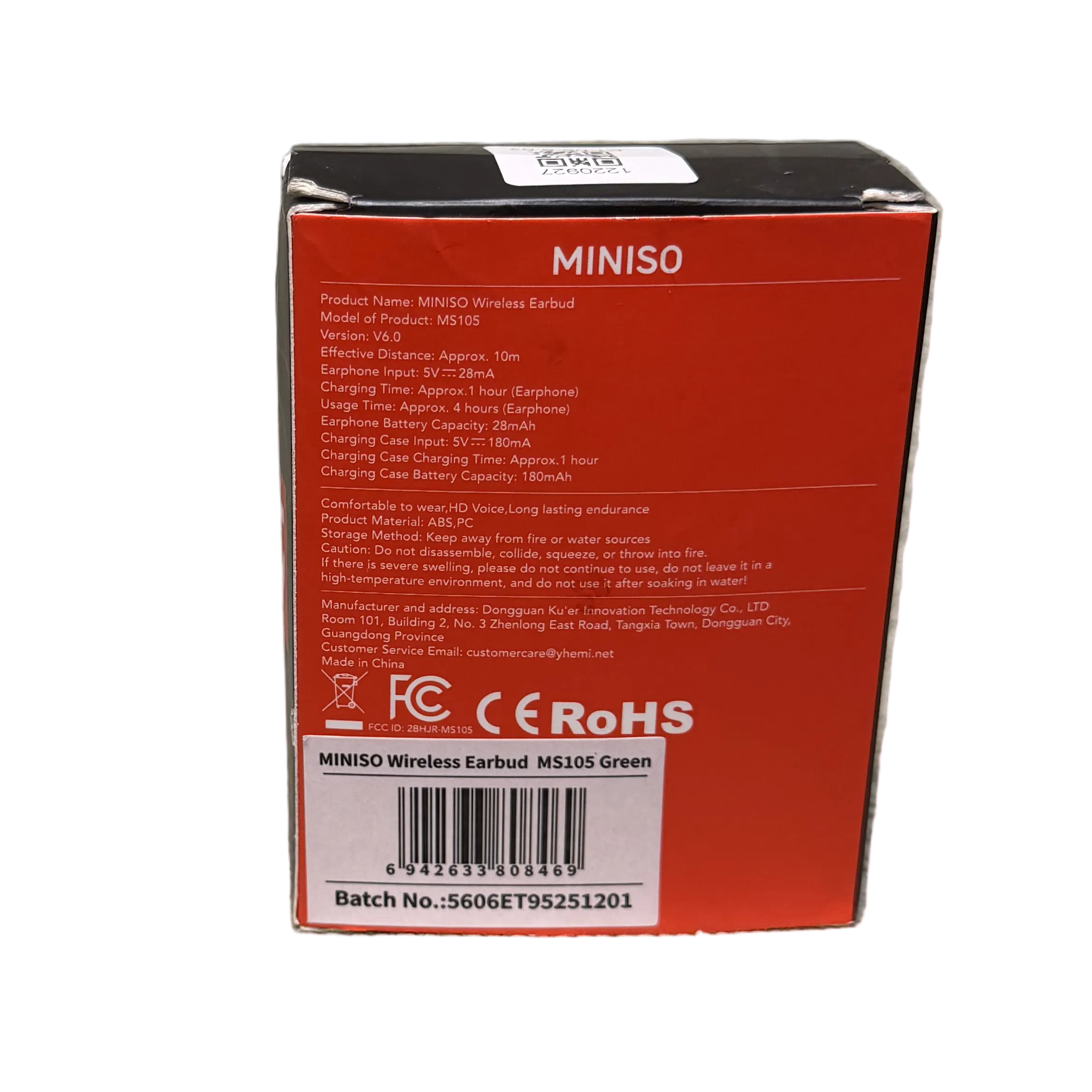 MINISO MS105 True Wireless Bluetooth Earbuds – Green