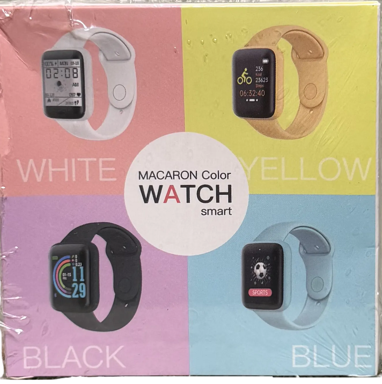 Macaron Color Smart Watch – Fitness & Activity Tracker with Health Monitoring