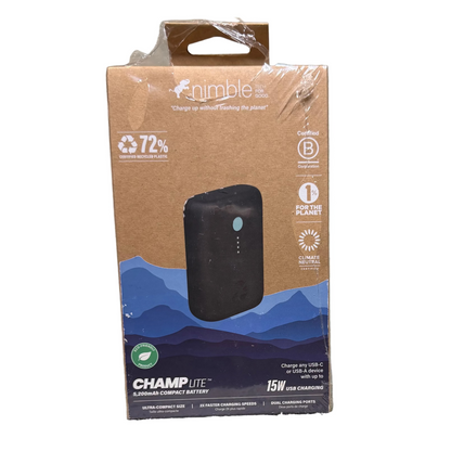 Nimble CHAMP Lite 5,200mAh Portable Charger – 15W USB-C Fast Charging