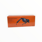 dealman MG100 smart audio sunglasses in orange retail packaging featuring open-ear Bluetooth technology