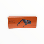 dealman MG100 smart audio sunglasses in orange retail packaging with built-in speakers and UV protection