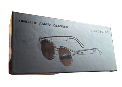 DMES AI Smart Glasses with Translation & Hi-Fi Wireless Audio – Black