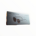 dealman DMES AI smart glasses packaging box featuring a graphic of black wireless audio eyewear with dark lenses