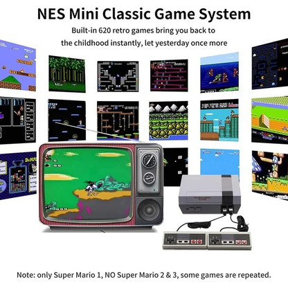 Mini Classic Retro Game System – 620 Built-In Games & 2 Controllers