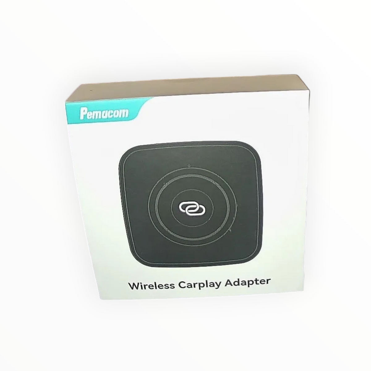dealman Pemacom wireless CarPlay adapter in white retail packaging for converting wired car systems to wireless